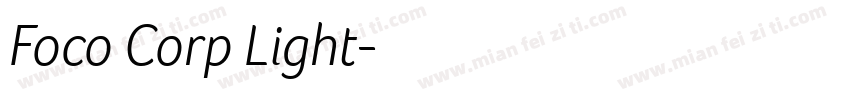 Foco Corp Light字体转换
